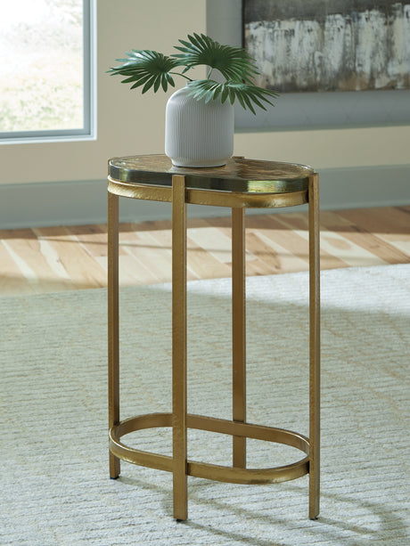 Tampa Furniture Outlet - Ashley Furniture - Porterville Accent Table - Accent Table / Gold Finish - A4000716