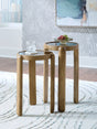 Tampa Furniture Outlet - Ashley Furniture - Jossor Accent Table (Set of 2) - Accent Table Set (Set of 2) / Light Brown - A4000726