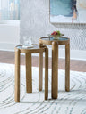 Tampa Furniture Outlet - Ashley Furniture - Jossor Accent Table (Set of 2) - Accent Table Set (Set of 2) / Light Brown - A4000726
