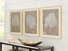 Tampa Furniture Outlet - Ashley Furniture - Hendridge Wall Decor - Wall Art Set (3/CN) / Taupe/White - A8000486