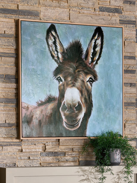 Tampa Furniture Outlet - Ashley Furniture - Landerton Wall Decor - Wall Art / Brown/Blue/White - A8000488