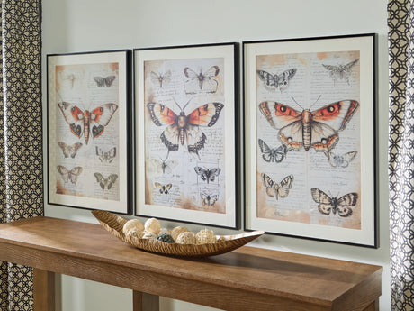 Tampa Furniture Outlet - Ashley Furniture - Jossletts Wall Decor - Wall Art Set (3/CN) / Orange/Black/Ivory - A8000490