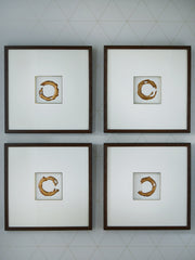 Tampa Furniture Outlet - Ashley Furniture - Dallbourne Wall Decor - Wall Art Set (4/CN) / White/Gold Finish - A8000491