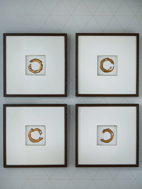 Tampa Furniture Outlet - Ashley Furniture - Dallbourne Wall Decor - Wall Art Set (4/CN) / White/Gold Finish - A8000491