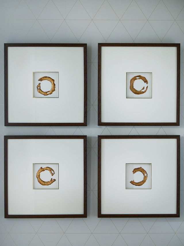 Tampa Furniture Outlet - Ashley Furniture - Dallbourne Wall Decor - Wall Art Set (4/CN) / White/Gold Finish - A8000491