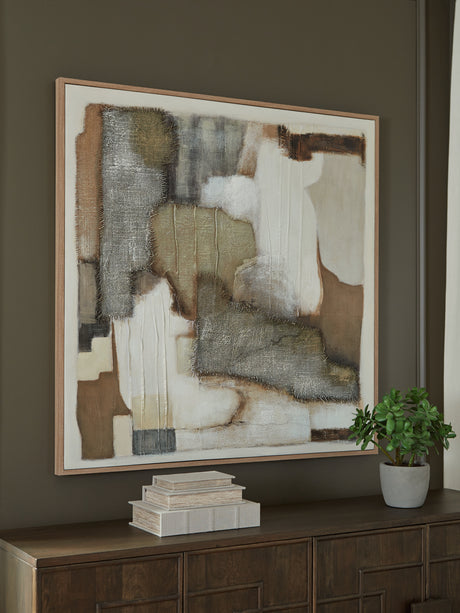 Tampa Furniture Outlet - Ashley Furniture - Wylander Wall Decor - Wall Art / Tan/Brown/Gray - A8000497