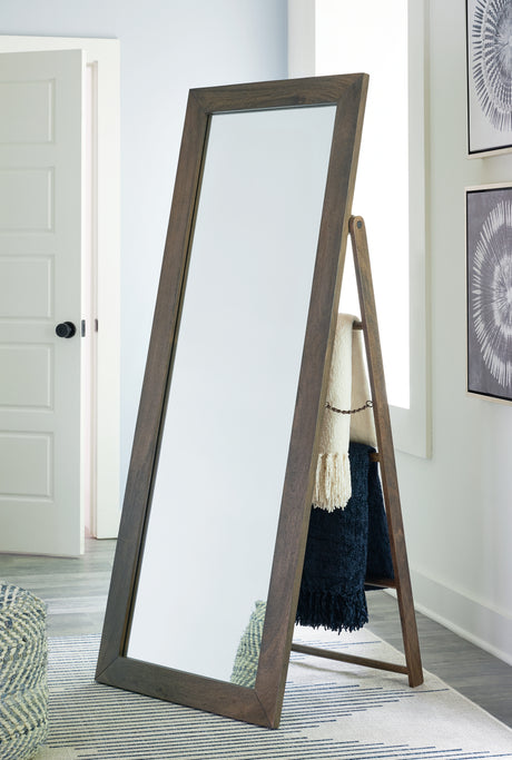 Tampa Furniture Outlet - Ashley Furniture - Dirkins Mirror - Floor Mirror / Brown - A8010343