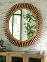 Tampa Furniture Outlet - Ashley Furniture - Tedwell Mirror - Accent Mirror / Brown - A8010410