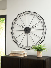 Tampa Furniture Outlet - Ashley Furniture - Arkthorne Wall Decor - Wall Clock / Black - A8010429