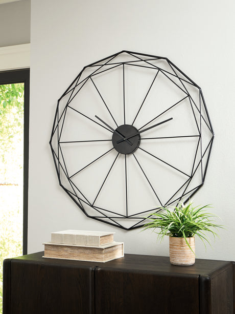 Tampa Furniture Outlet - Ashley Furniture - Arkthorne Wall Decor - Wall Clock / Black - A8010429