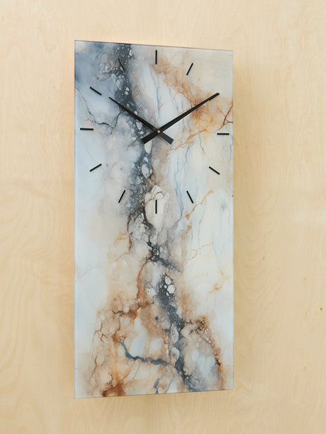 Tampa Furniture Outlet - Ashley Furniture - Teague Wall Decor - Wall Clock / Brown/Gray/Ivory - A8010432