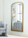 Tampa Furniture Outlet - Ashley Furniture - Fintan Mirror - Floor Mirror / Gold Finish - A8010436