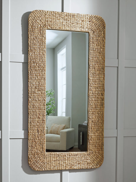 Tampa Furniture Outlet - Ashley Furniture - Norigan Mirror - Floor Mirror / Natural - A8010438