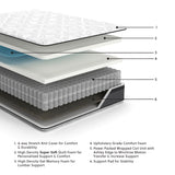 12 Inch Pocketed Hybrid Mattresses - Tampa Furniture Outlet