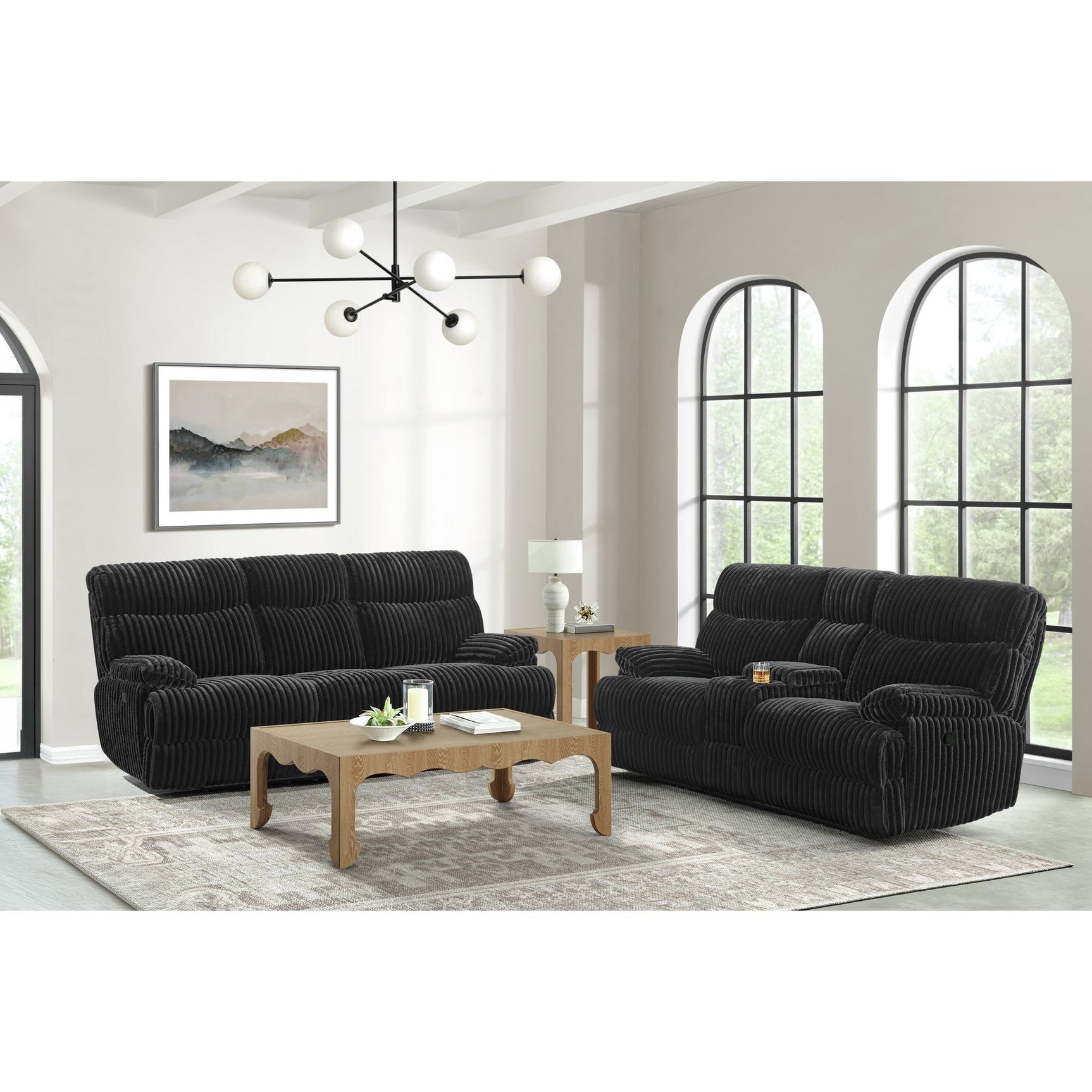 Admiral Motion Sofa in Masis Black - Tampa Furniture Outlet