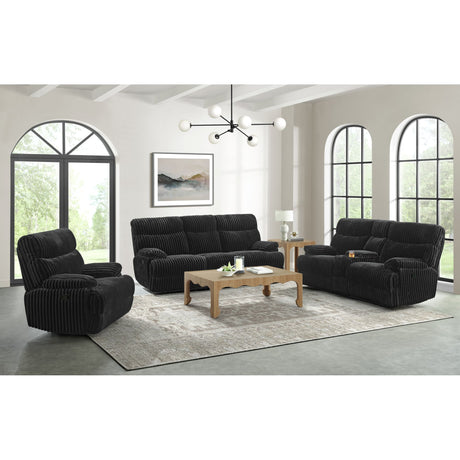 Admiral Motion Loveseat with Console in Masis Black – SKU U-16220-8847-285 | Elements
