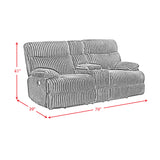 Admiral Motion Loveseat with Console in Masis Black - Tampa Furniture Outlet