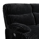 Admiral Motion Loveseat with Console in Masis Black - Tampa Furniture Outlet