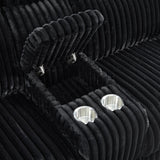 Admiral Power Motion Loveseat with Console in Masis Black