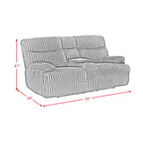 Admiral Power Motion Loveseat with Console in Masis Black