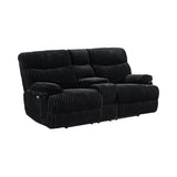 Admiral Power Motion Loveseat with Console in Masis Black