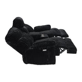 Admiral Power Motion Loveseat with Console in Masis Black
