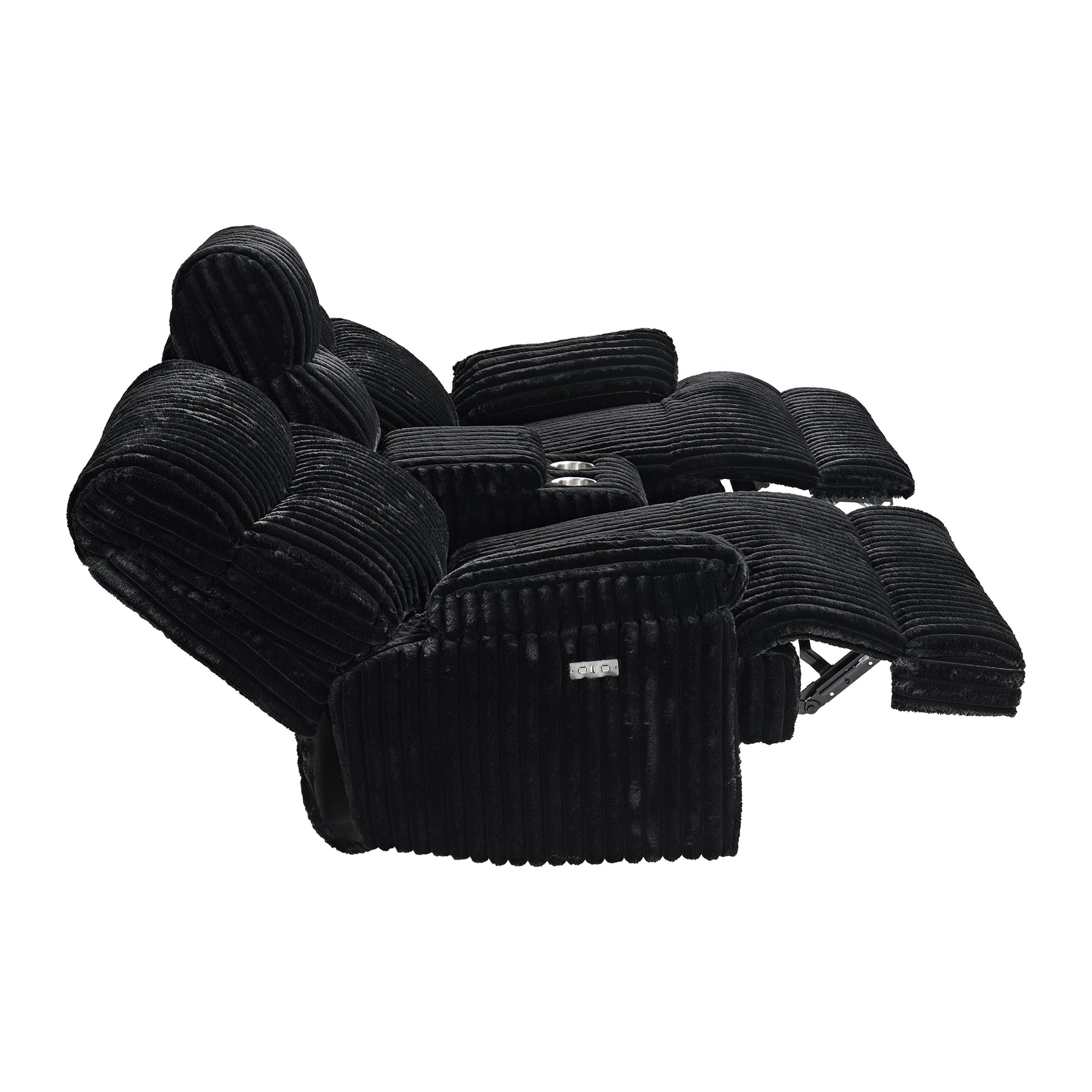 Admiral Power Motion Loveseat with Console in Masis Black
