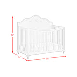 Alana Crib with Guardrails in White - Tampa Furniture Outlet
