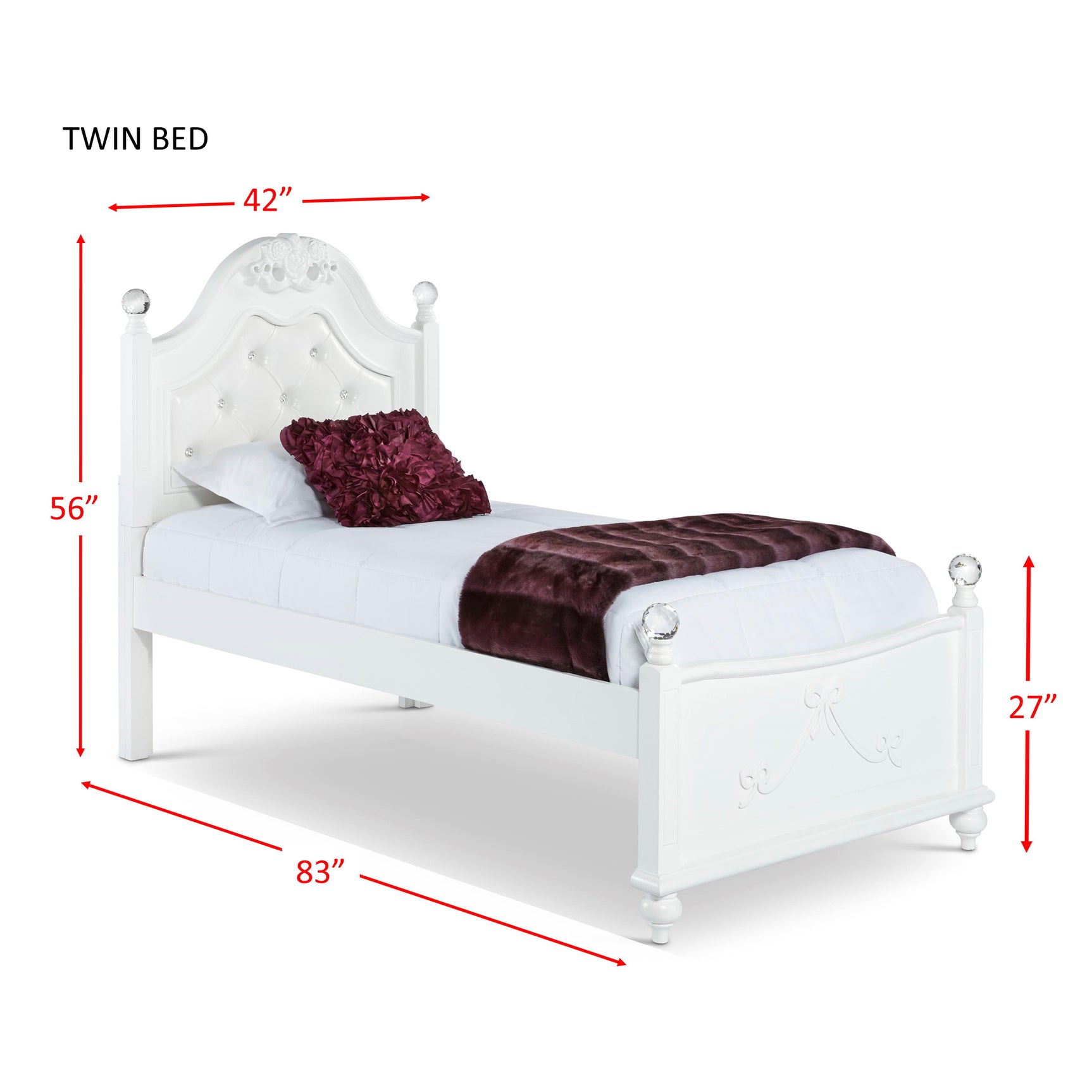 ALANA TWIN PLATFORM 3PC BEDROOM SET W/ STORAGE TRUNDLE - Tampa Furniture Outlet