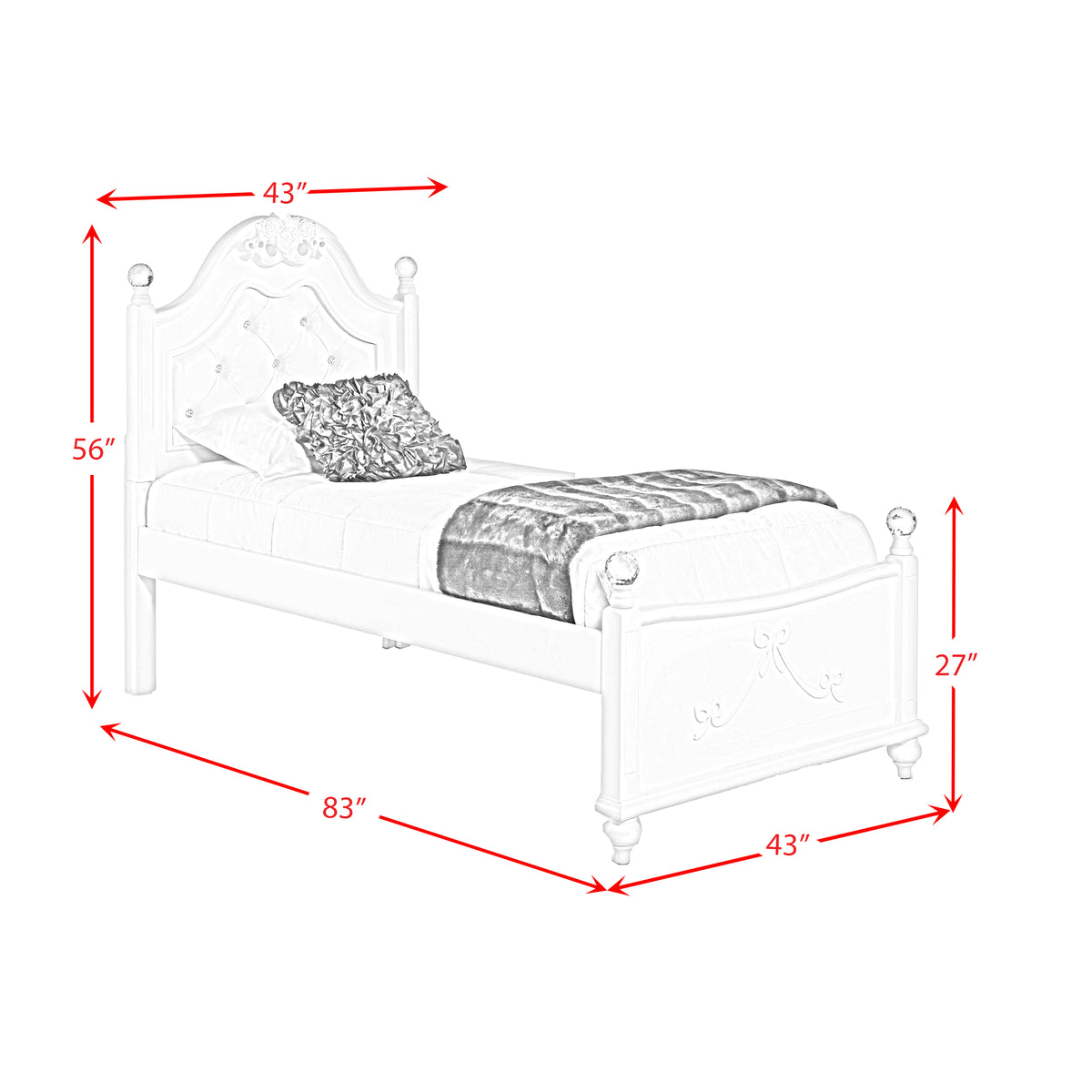 Alana Twin Platform Bed w/ Storage Trundle