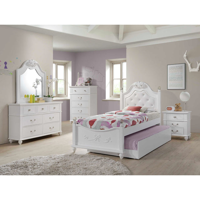 ALANA TWIN PLATFORM 3PC BEDROOM SET W/ STORAGE TRUNDLE – SKU AN700TT3PC | Elements