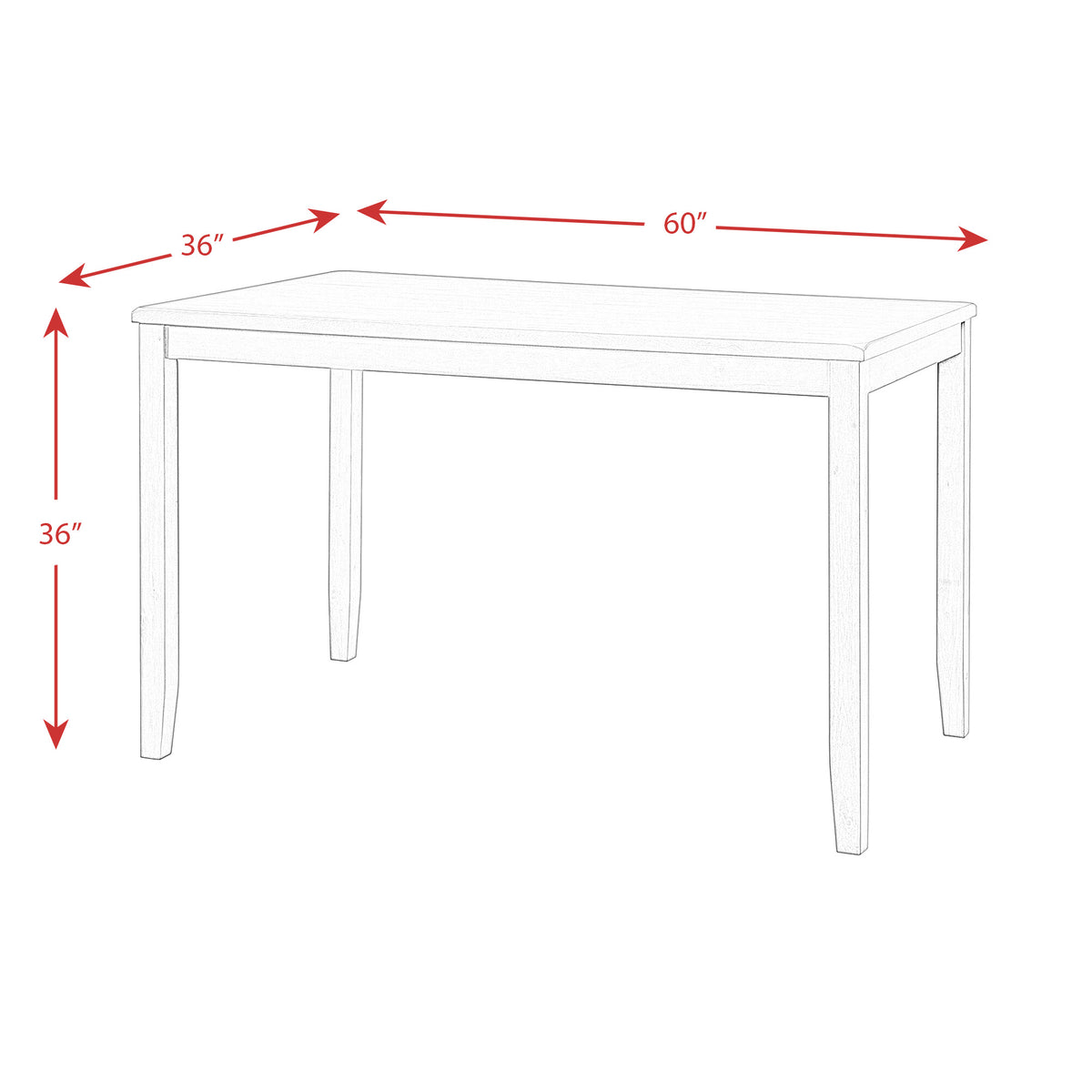 Alex Grey 60" 7 PC Counter Set (Grey Table with Black PU Seat)