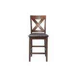 Alex Counter Side Chair W/Brown PU Espresso (2 Per Pack)