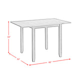 Alex 3PC Dining Set with Drop Leaf Table in Espresso - Tampa Furniture Outlet