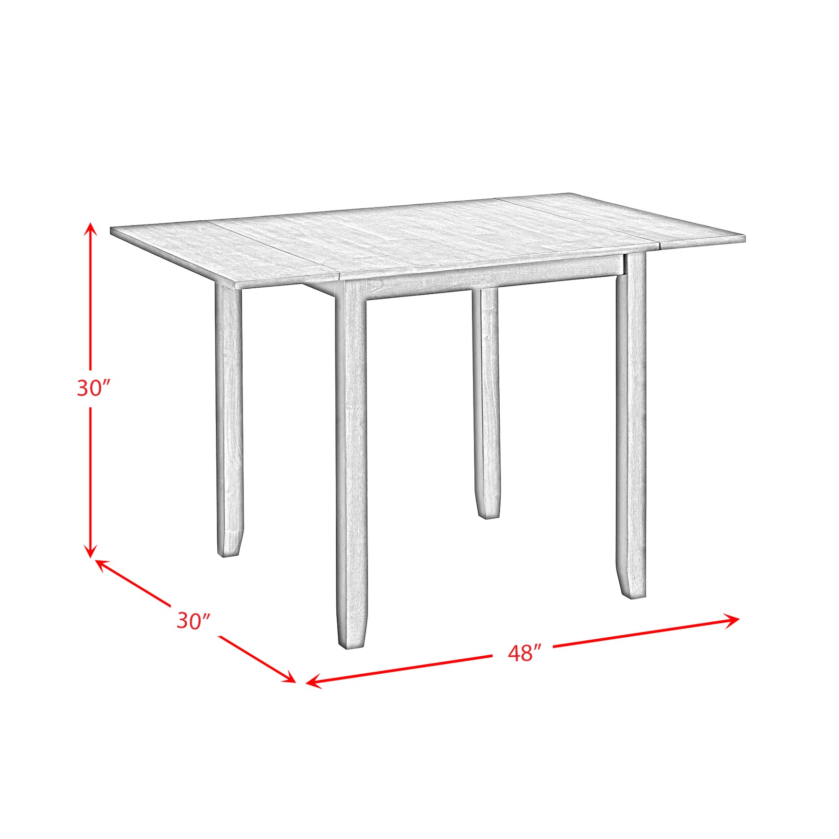 Alex 3PC Dining Set with Drop Leaf Table in Espresso - Tampa Furniture Outlet