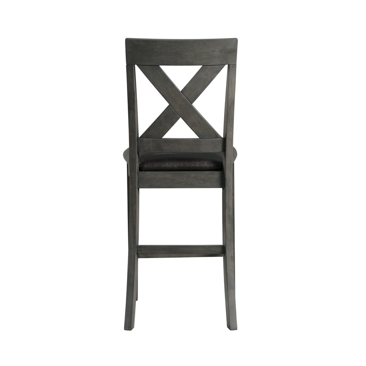 Alex Counter Side Chair W/Black PU Grey (2 Per Pack)