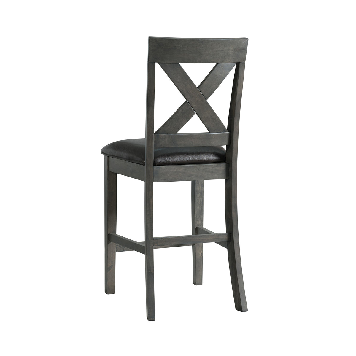 Alex Counter Side Chair W/Black PU Grey (2 Per Pack)