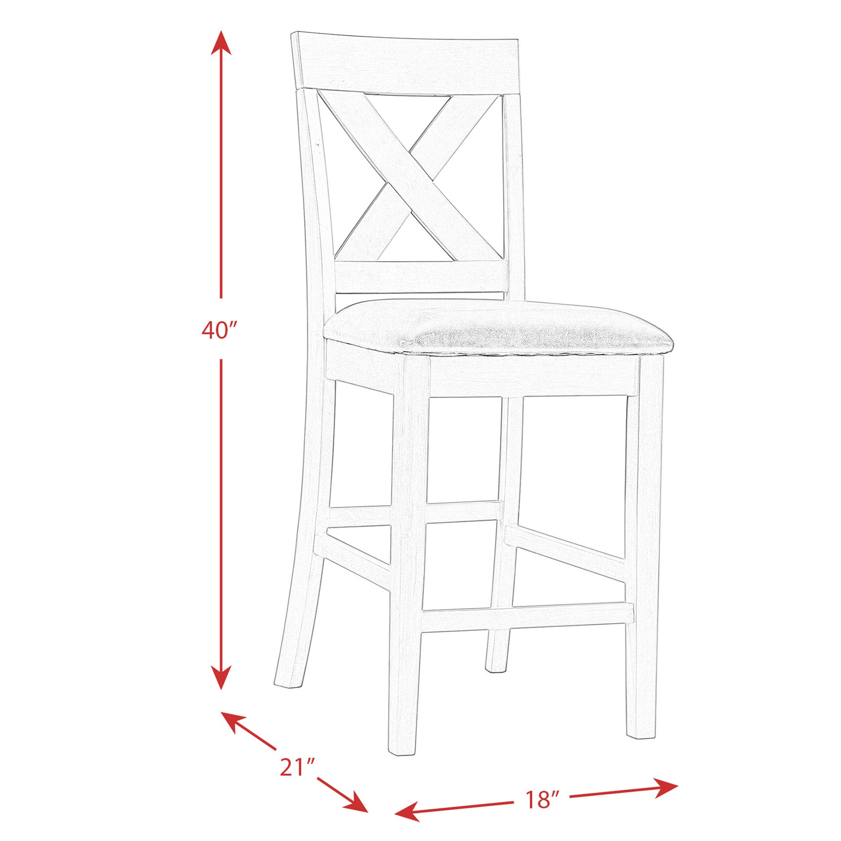 Alex 60" 7Pc Counter Dining Set - Tampa Furniture Outlet