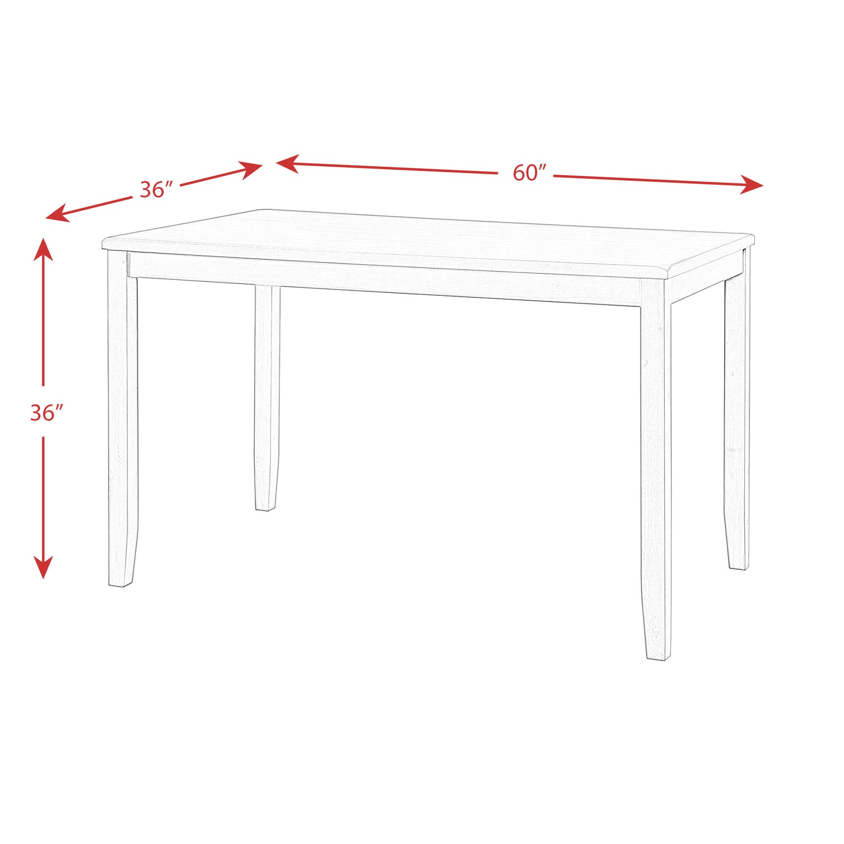 Alex 60" 7Pc Counter Dining Set - Tampa Furniture Outlet