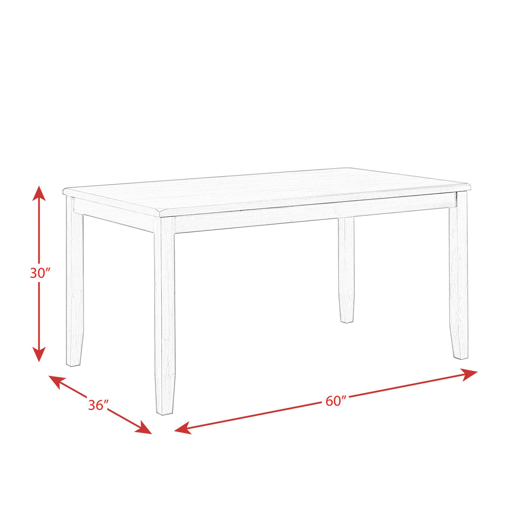 Alex 60" 7pcs Dining Set - Tampa Furniture Outlet