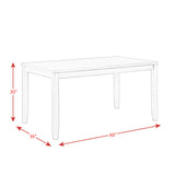 Alex Grey 60" 7 PC Dining Set (Grey Table with Black PU Seat) - Tampa Furniture Outlet
