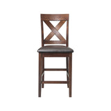 Alex Counter Side Chair W/Brown PU Espresso (2 Per Pack) - Tampa Furniture Outlet