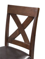 Alex Counter Side Chair W/Brown PU Espresso (2 Per Pack) - Tampa Furniture Outlet