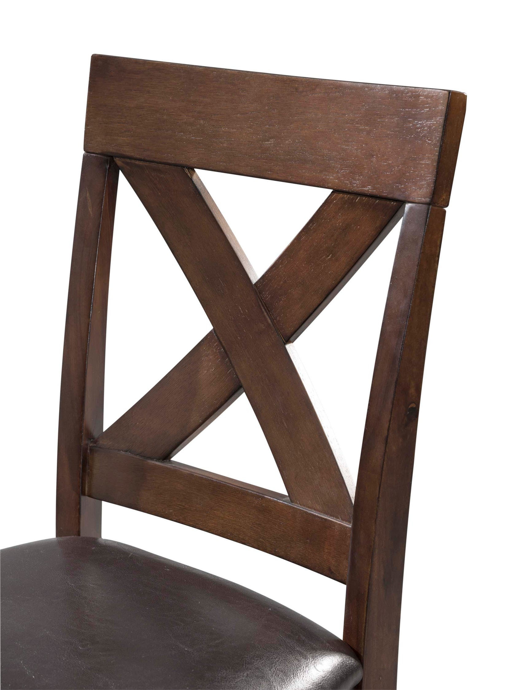 Alex Counter Side Chair W/Brown PU Espresso (2 Per Pack) - Tampa Furniture Outlet