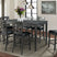 Alex Grey 60" 7 PC Counter Set (Grey Table with Black PU Seat) – SKU DAX4007CS | Elements