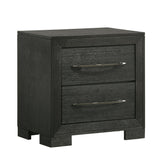 Allan 2-Drawer Nightstand in Black