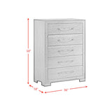 Allan 5-Drawer Chest in Black - Tampa Furniture Outlet