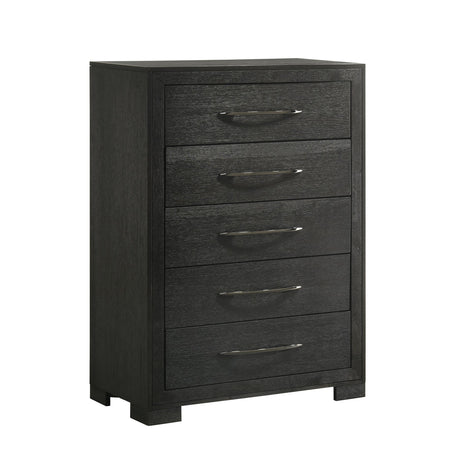 Allan 5-Drawer Chest in Black