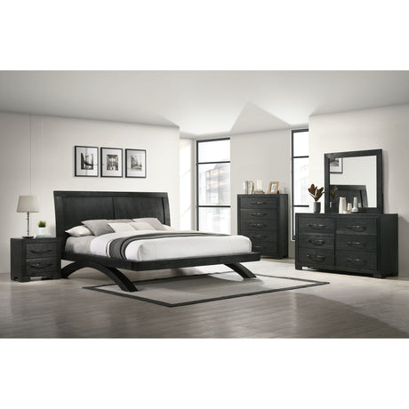 Allan 2-Drawer Nightstand in Black – SKU B-3410-8-NS | Elements