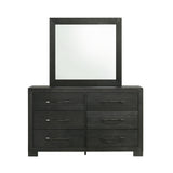 Allan Dresser & Mirror Set in Black